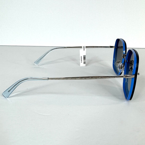 REBECCA MINKOFF Gloria 3/S Sunglasses NEW Blue Silver Square